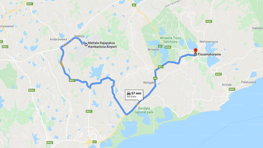 Mattala Airport (HRI) to Tissamaharama City Private Transfer