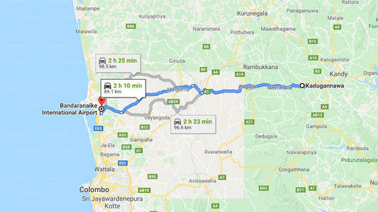 Kadugannawa City to Colombo Airport (CMB) Private Transfer