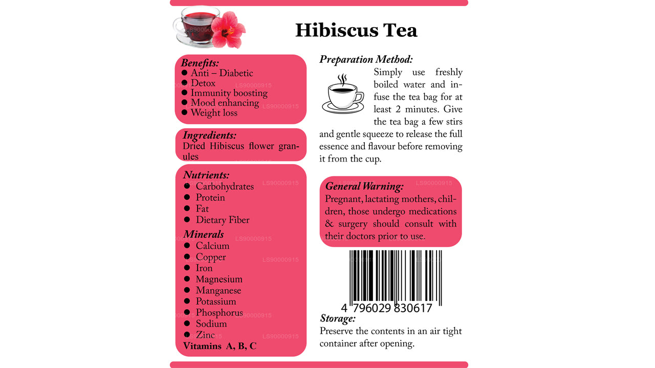 Чай Lifetone с цветами гибискуса (30 г)