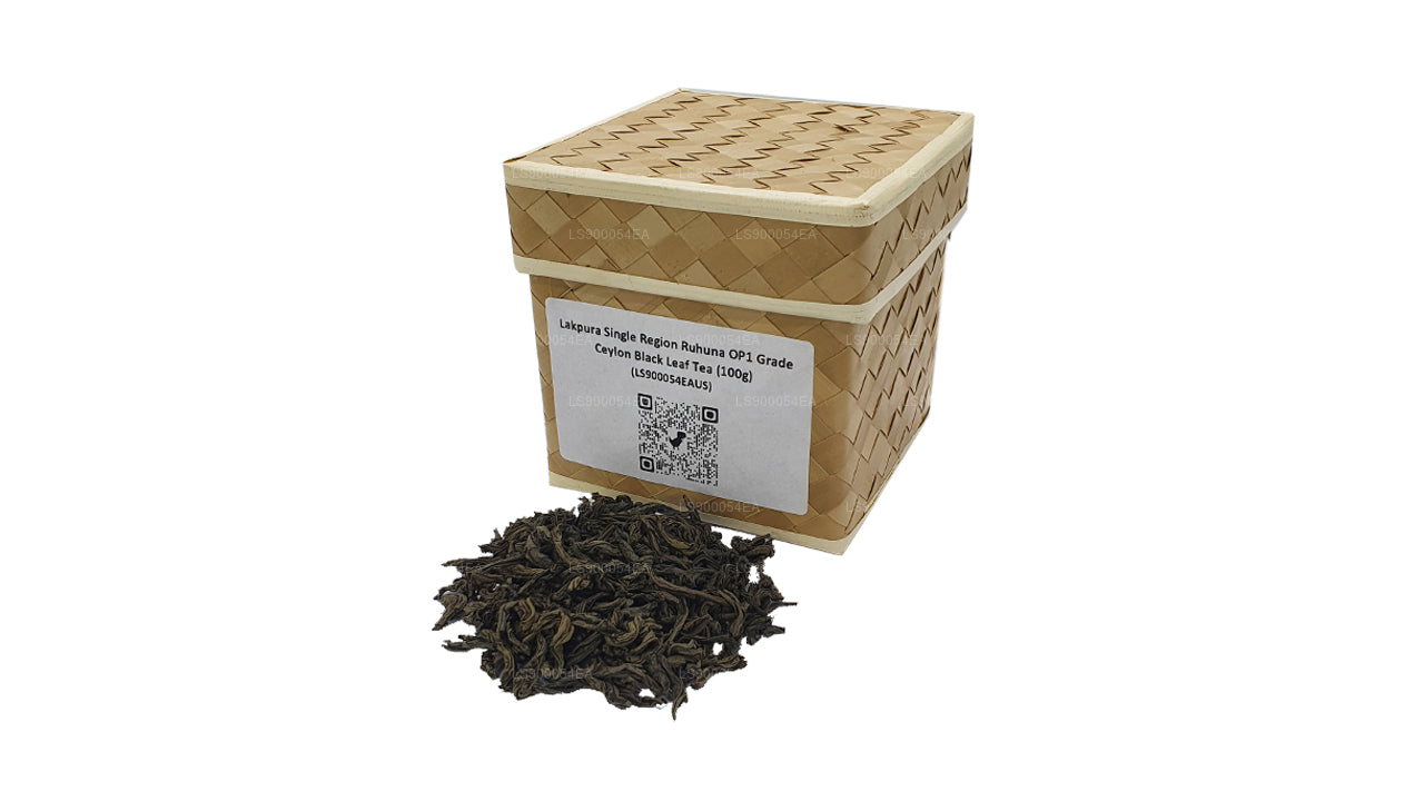 Lakpura Одиночный регион Ruhuna OP1 Цейлонский черный листовой чай (100 г)