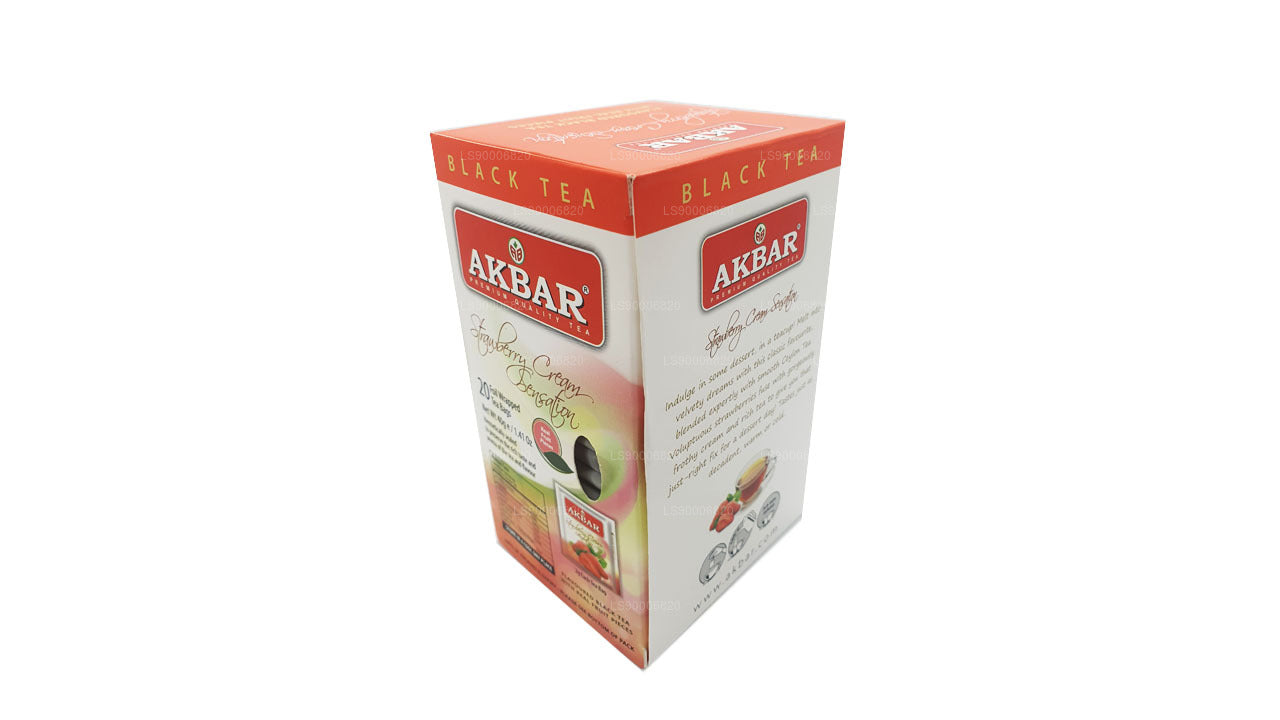 Акбар Клубничный крем Сенсация (40 г) 20 пакетиков чая