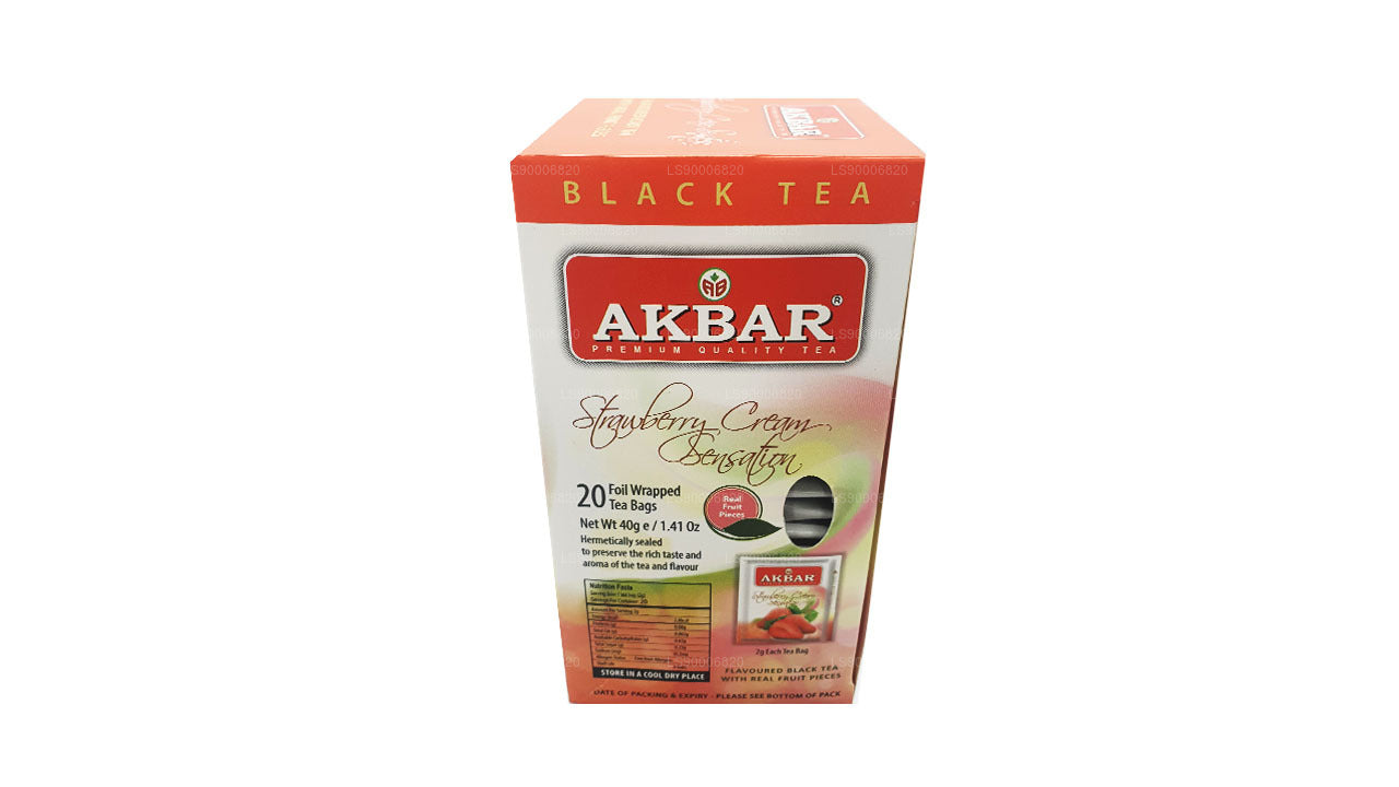 Акбар Клубничный крем Сенсация (40 г) 20 пакетиков чая