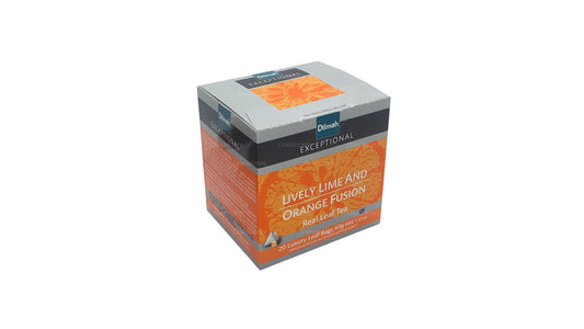 Dilmah Исключительный живой лайм и апельсин Фьюжн Настоящий листовой чай (40 г) 20 чайных пакетиков