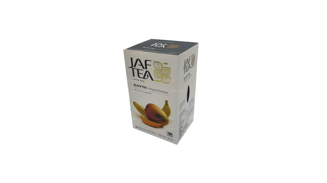 Jaf Tea Коллекция чистых фруктов Черный чай Манго Банан (30 г) 20 чайных пакетиков