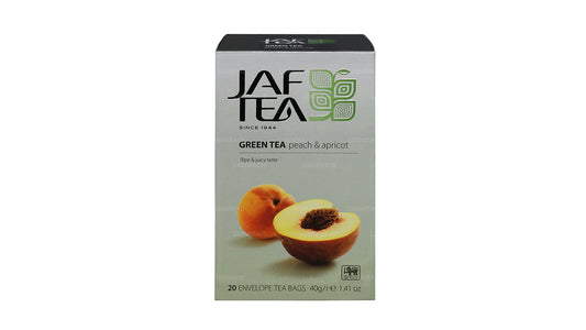 Jaf Tea Pure Green Collection Зеленый чай с персиком и абрикосом (40 г) 20 пакетиков