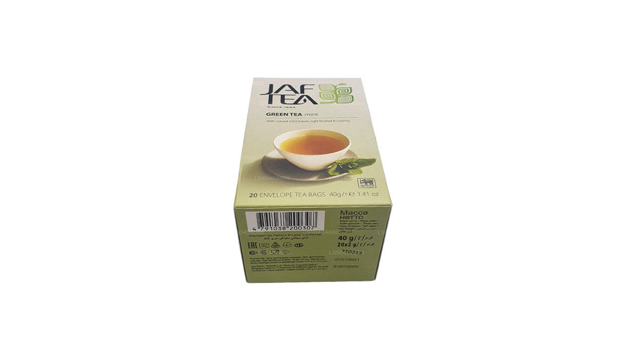Коллекция Jaf Tea Pure Green Collection Зеленый чай, мята, фольга, конверт, чайные пакетики (40 г)