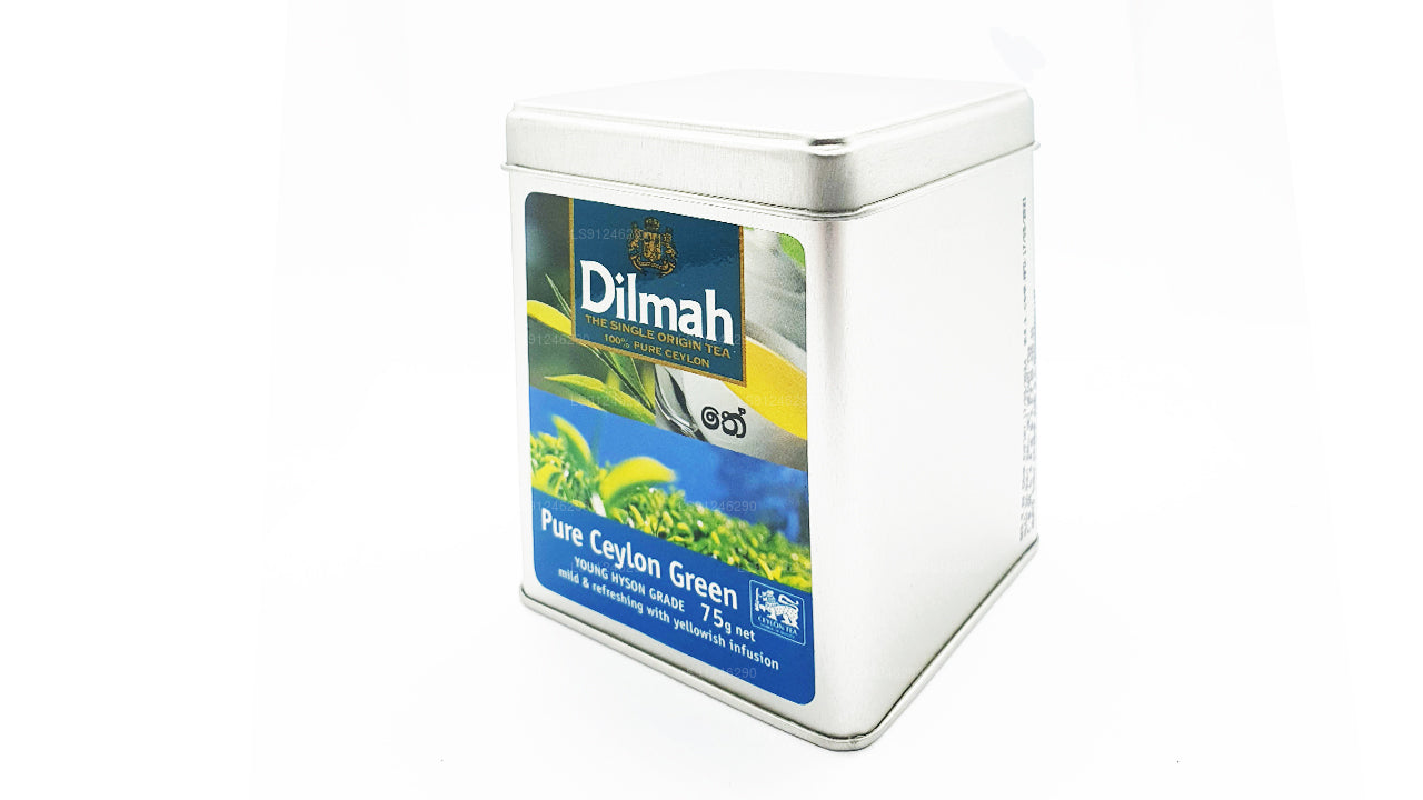Чистый цейлонский зеленый чай Dilmah (МОЛОДОЙ СОРТ HYSON) Рассыпной листовой чай (75 г) Caddy