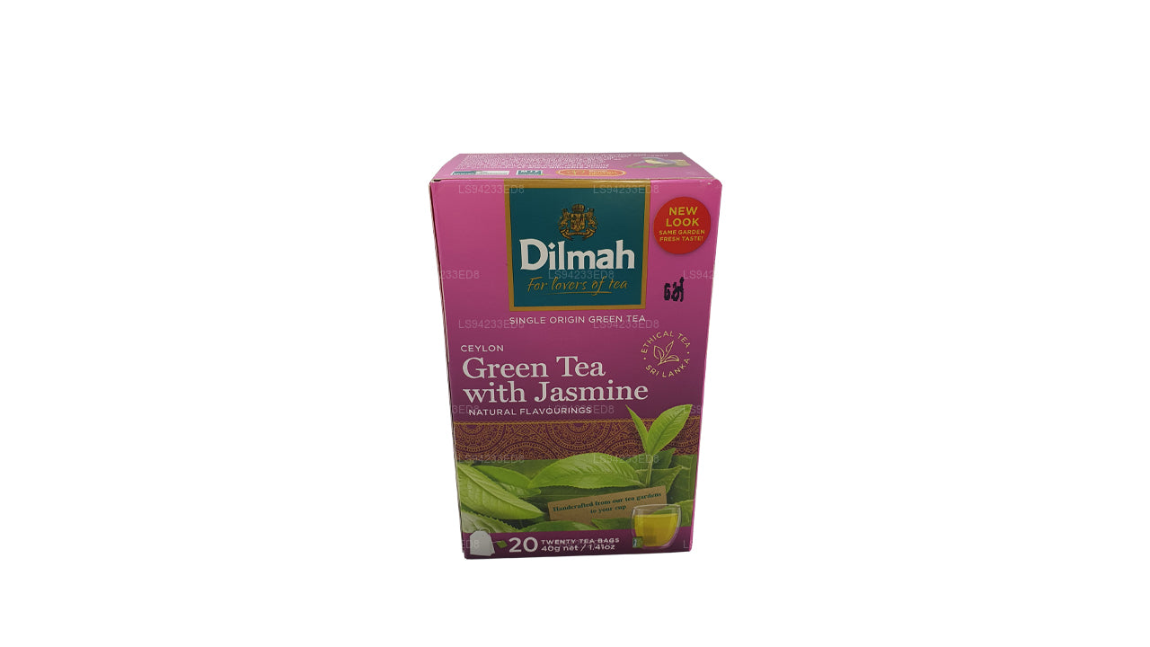 Цейлонский зеленый чай Dilmah с жасмином (40 г) 20 пакетиков
